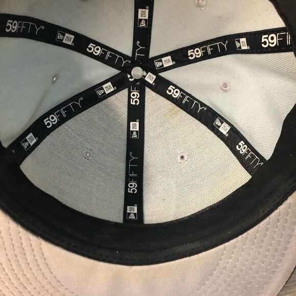 Las Vegas Raiders NFL New Era 59Fifty Size 7 1/2 Silver & Black Fitted Hat READ - Picture 7 of 9